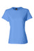 Hanes SL04 Womens Perfect-T Short Sleeve Crewneck T-Shirt Carolina Blue Flat Front