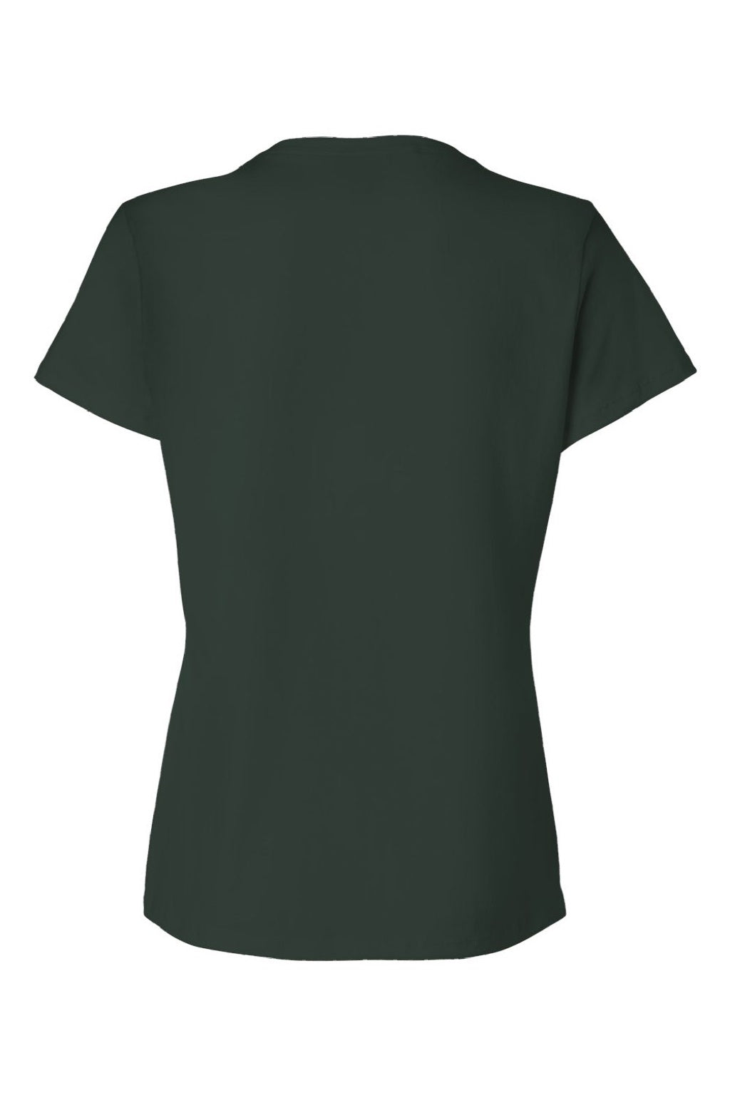 Hanes SL04 Womens Perfect-T Short Sleeve Crewneck T-Shirt Deep Forest Green Flat Back