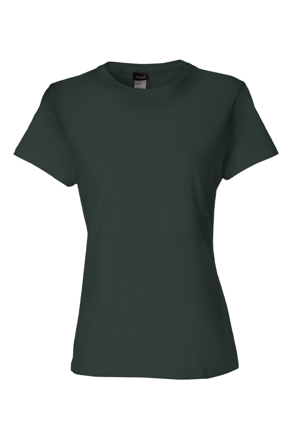 Hanes SL04 Womens Perfect-T Short Sleeve Crewneck T-Shirt Deep Forest Green Flat Front