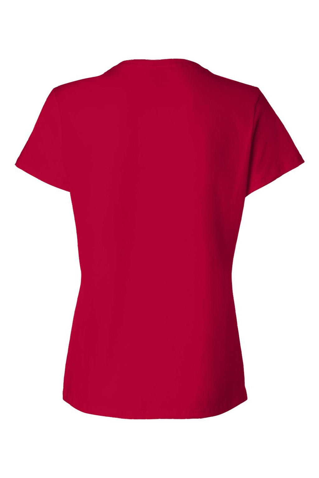 Hanes SL04 Womens Perfect-T Short Sleeve Crewneck T-Shirt Deep Red Flat Back
