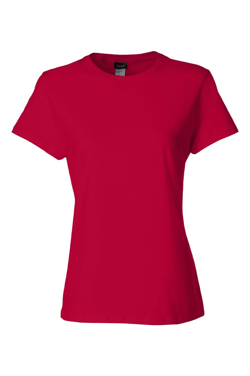 Hanes SL04 Womens Perfect-T Short Sleeve Crewneck T-Shirt Deep Red Flat Front