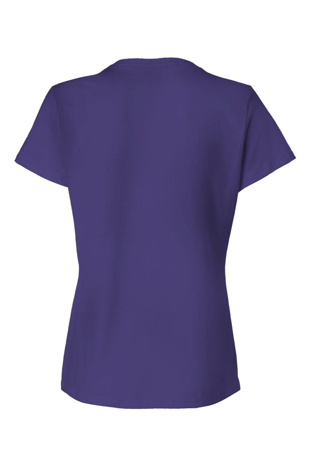 Hanes SL04 Womens Perfect-T Short Sleeve Crewneck T-Shirt Purple Flat Back