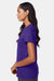 Hanes SL04 Womens Perfect-T Short Sleeve Crewneck T-Shirt Purple Model Side