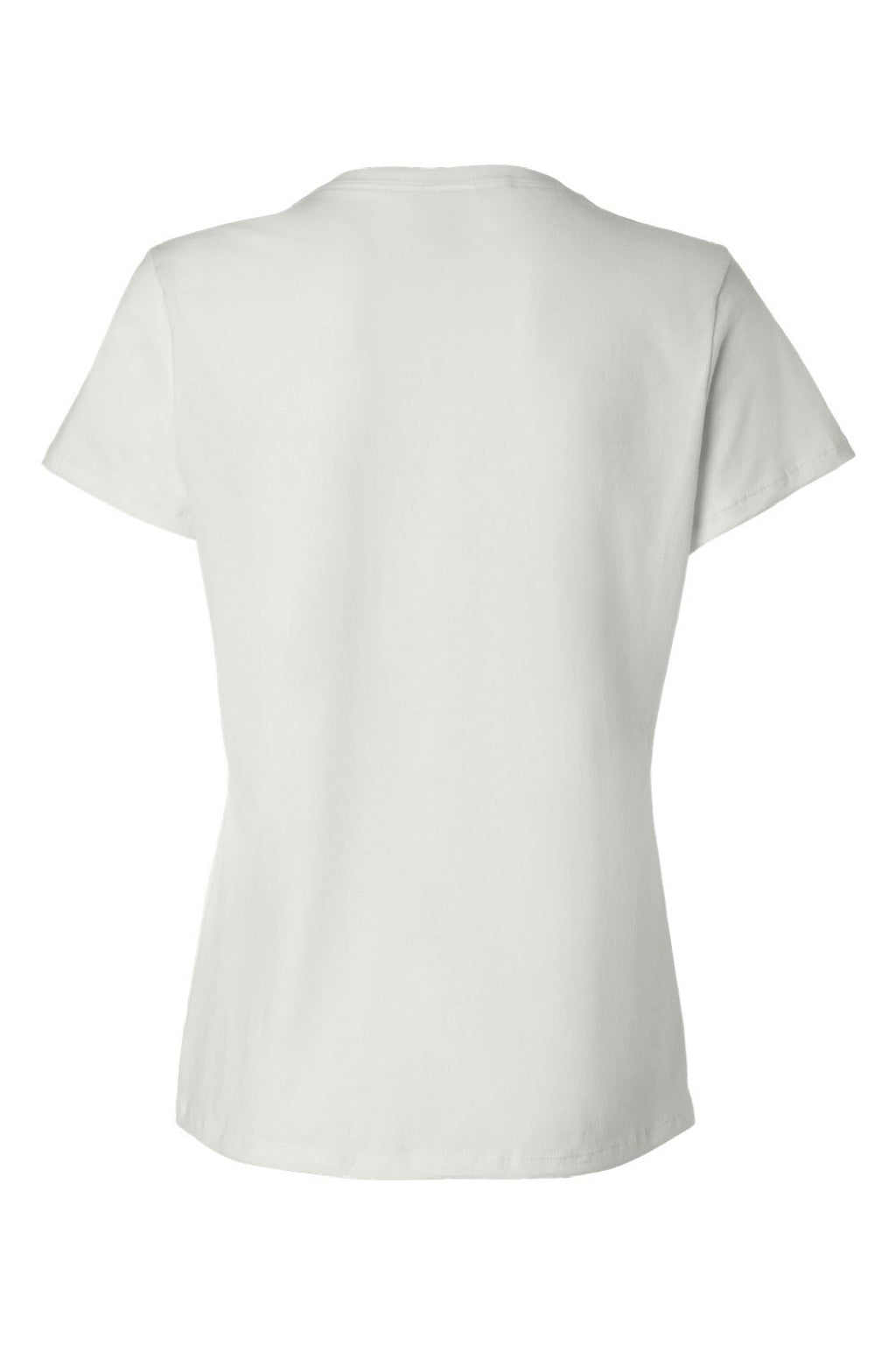 Hanes SL04 Womens Perfect-T Short Sleeve Crewneck T-Shirt White Flat Back