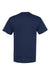 Hanes W110 Mens Workwear UPF 50+ Short Sleeve Crewneck T-Shirt w/ Pocket Navy Blue Flat Back