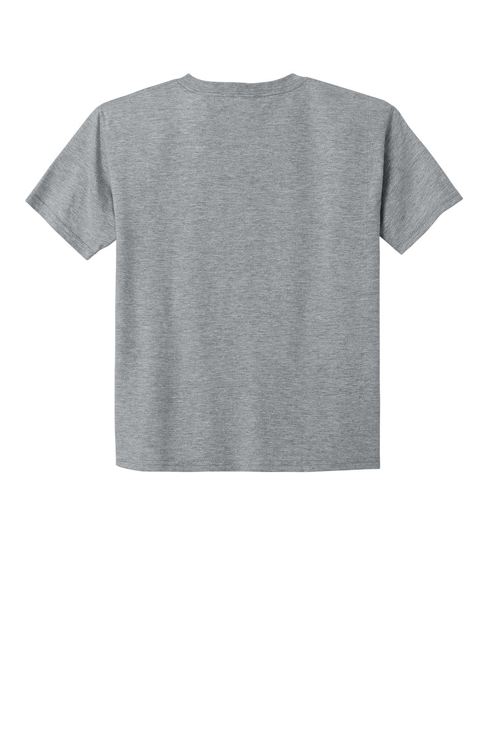 Jerzees IC46B Youth Ultimate Short Sleeve Crewneck T-Shirt Heather Grey Flat Back