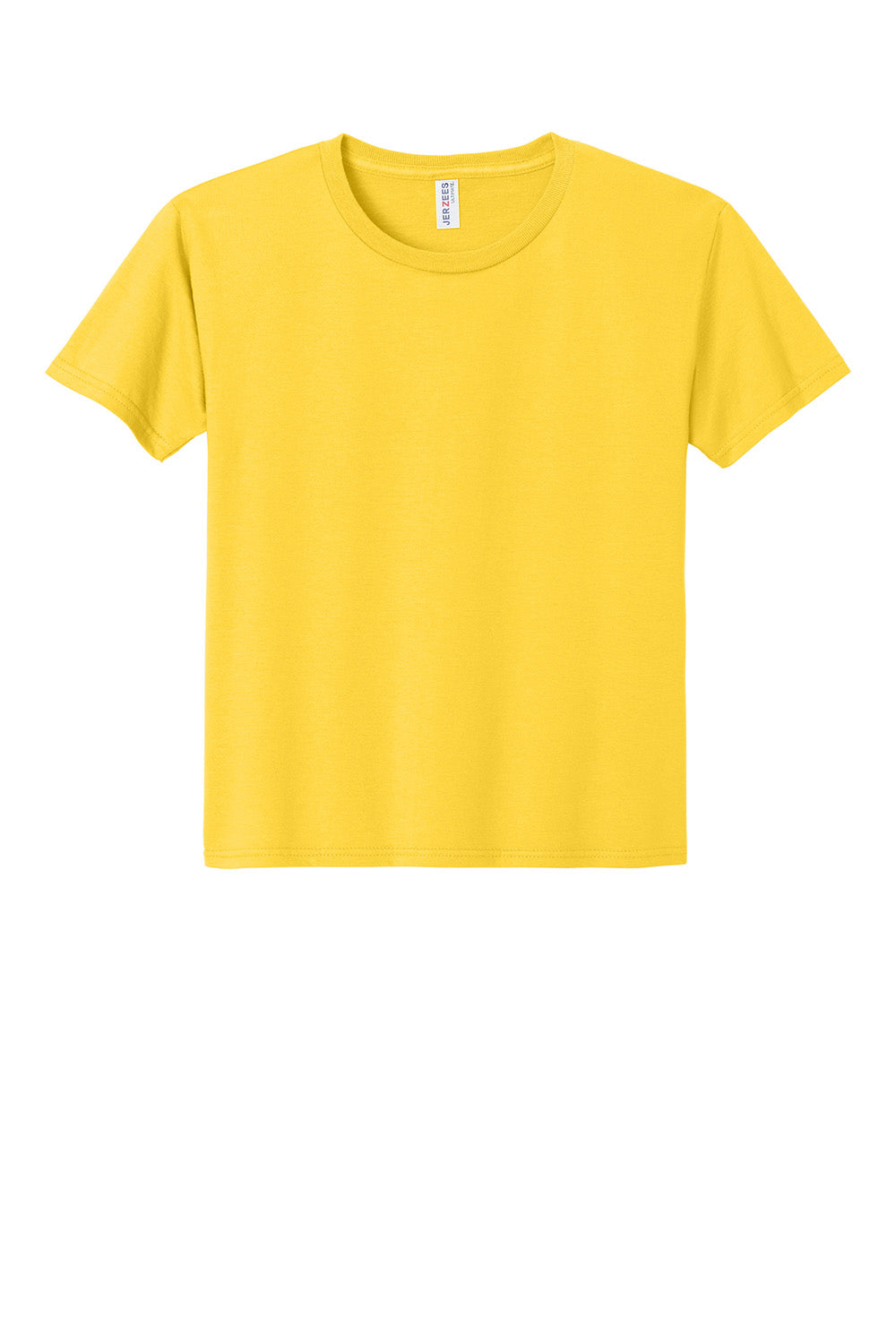Jerzees IC46B Youth Ultimate Short Sleeve Crewneck T-Shirt Island Yellow Flat Front