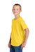 Jerzees IC46B Youth Ultimate Short Sleeve Crewneck T-Shirt Island Yellow Model Side