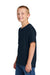 Jerzees IC46B Youth Ultimate Short Sleeve Crewneck T-Shirt Navy Blue Model Side