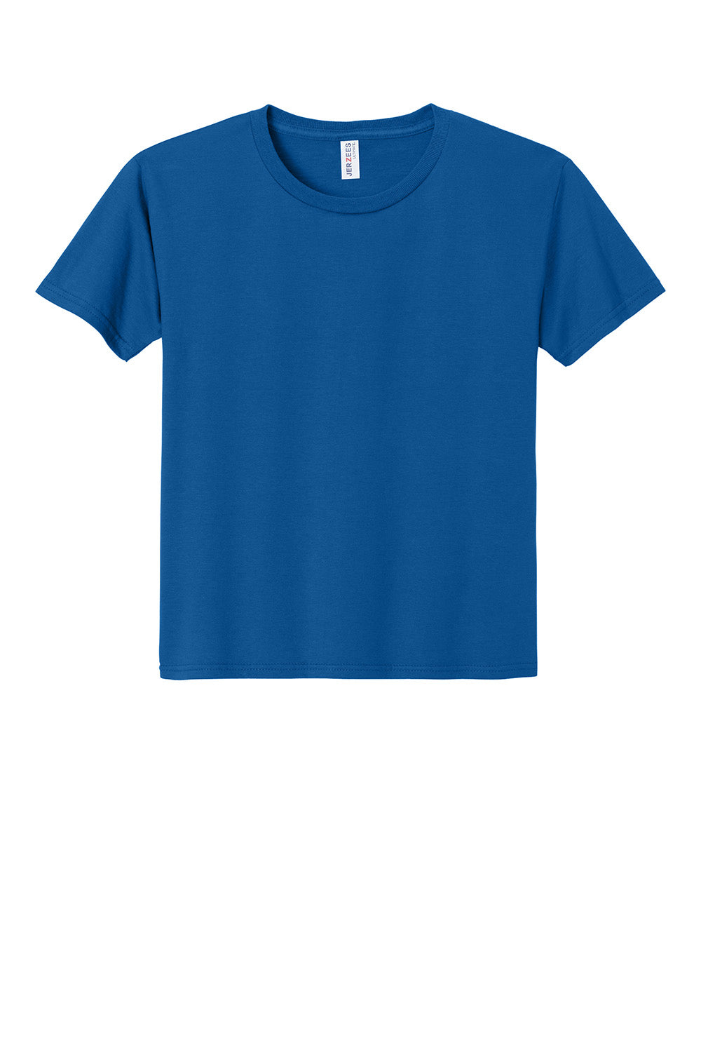 Jerzees IC46B Youth Ultimate Short Sleeve Crewneck T-Shirt Royal Blue Flat Front