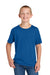 Jerzees IC46B Youth Ultimate Short Sleeve Crewneck T-Shirt Royal Blue Model Front