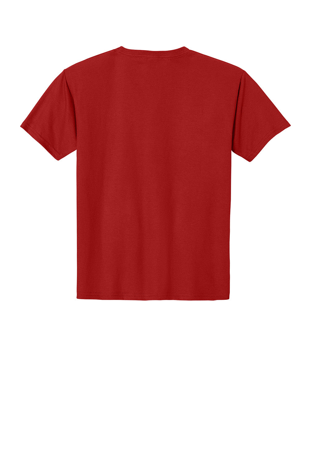 Jerzees IC46B Youth Ultimate Short Sleeve Crewneck T-Shirt True Red Flat Back