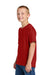 Jerzees IC46B Youth Ultimate Short Sleeve Crewneck T-Shirt True Red Model Side