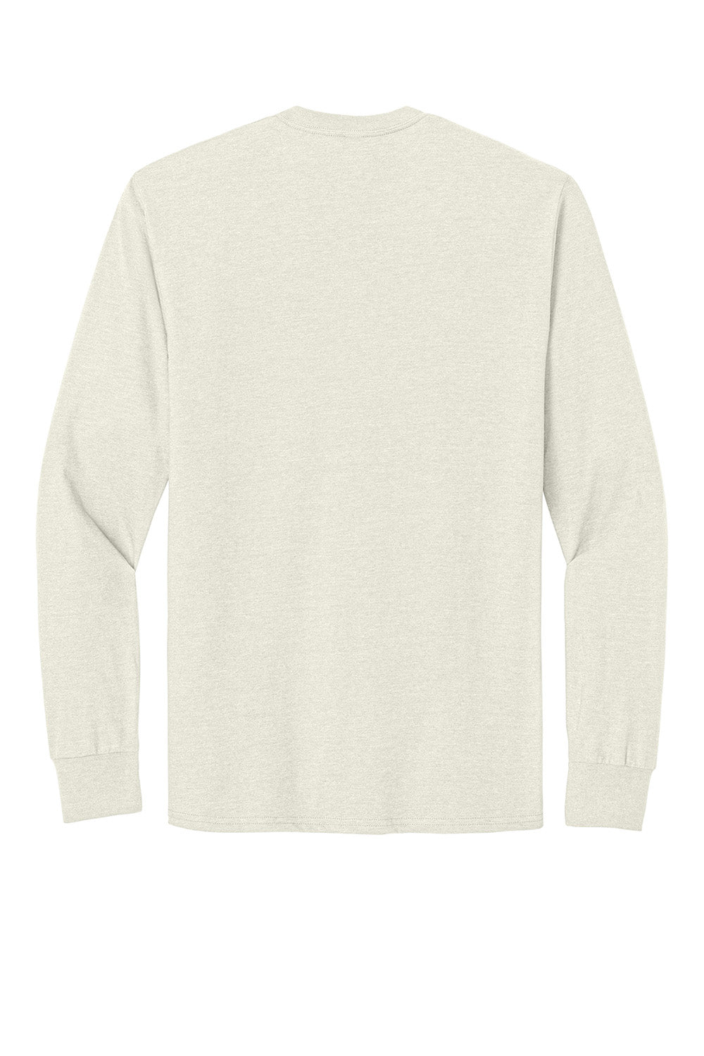 Jerzees IC46L Mens Ultimate Long Sleeve Crewneck T-Shirt Heather Sweet Cream Flat Back