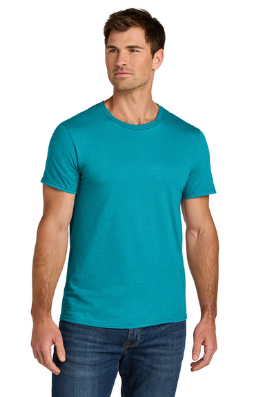 Jerzees IC46M Mens Ultimate Short Sleeve Crewneck T-Shirt California Blue Model Front