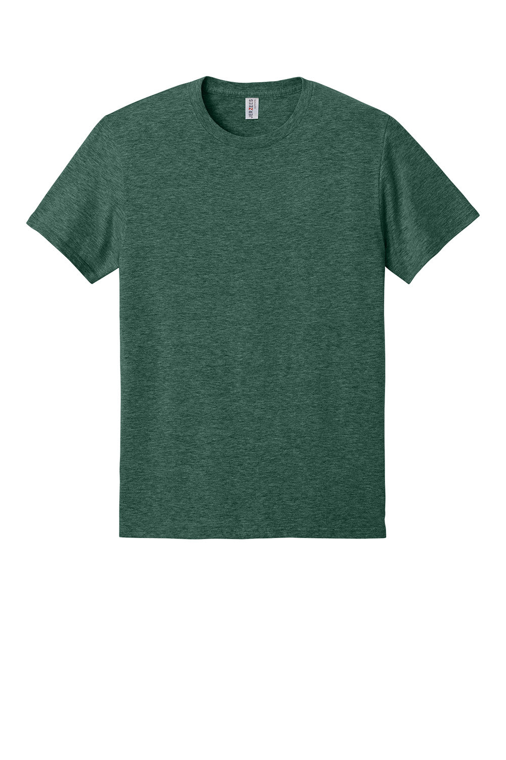 Jerzees IC46M Mens Ultimate Short Sleeve Crewneck T-Shirt Heather Forest Green Flat Front