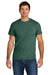 Jerzees IC46M Mens Ultimate Short Sleeve Crewneck T-Shirt Heather Forest Green Model Front