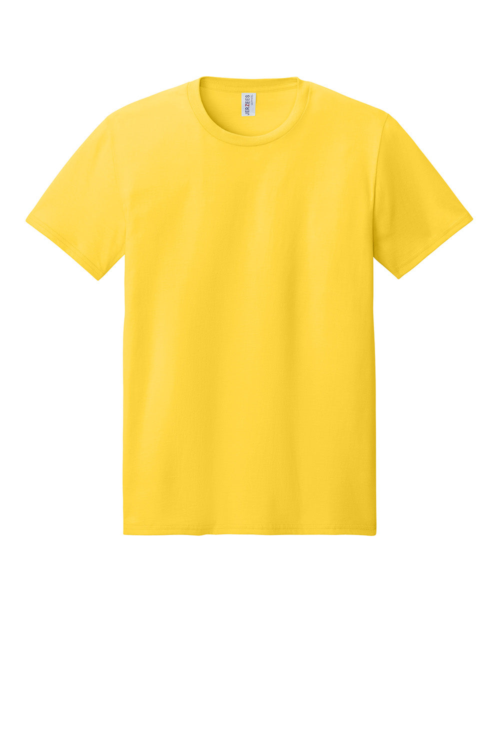 Jerzees IC46M Mens Ultimate Short Sleeve Crewneck T-Shirt Island Yellow Flat Front