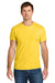 Jerzees IC46M Mens Ultimate Short Sleeve Crewneck T-Shirt Island Yellow Model Front