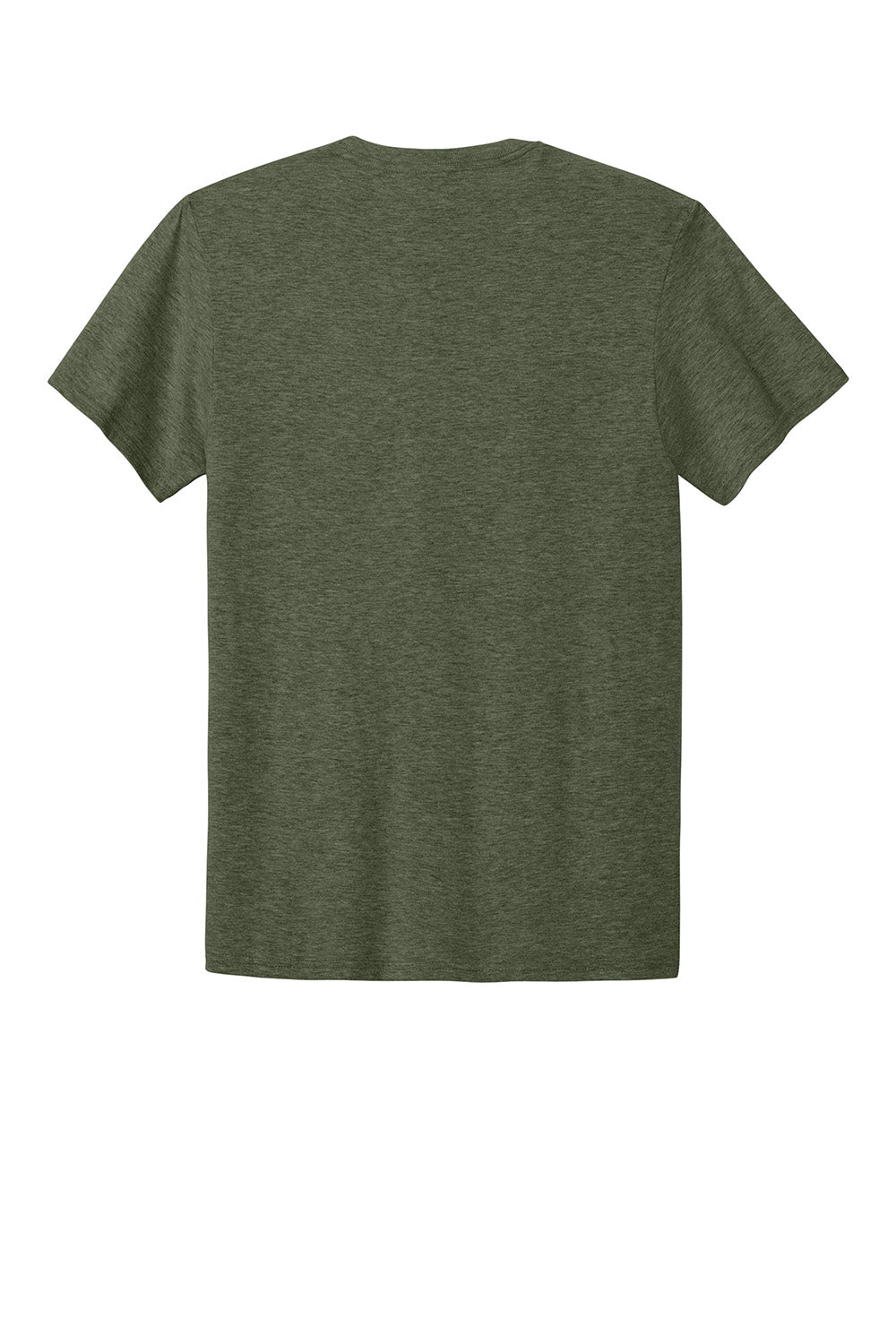 Jerzees IC46M Mens Ultimate Short Sleeve Crewneck T-Shirt Heather Military Green Flat Back