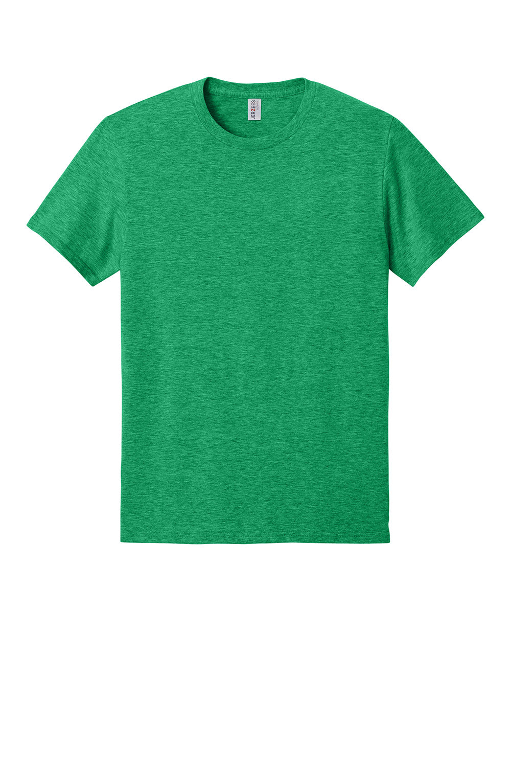 Jerzees IC46M Mens Ultimate Short Sleeve Crewneck T-Shirt Heather Retro Green Flat Front