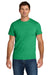 Jerzees IC46M Mens Ultimate Short Sleeve Crewneck T-Shirt Heather Retro Green Model Front