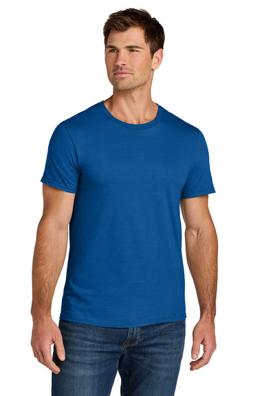 Jerzees IC46M Mens Ultimate Short Sleeve Crewneck T-Shirt Royal Blue Model Front