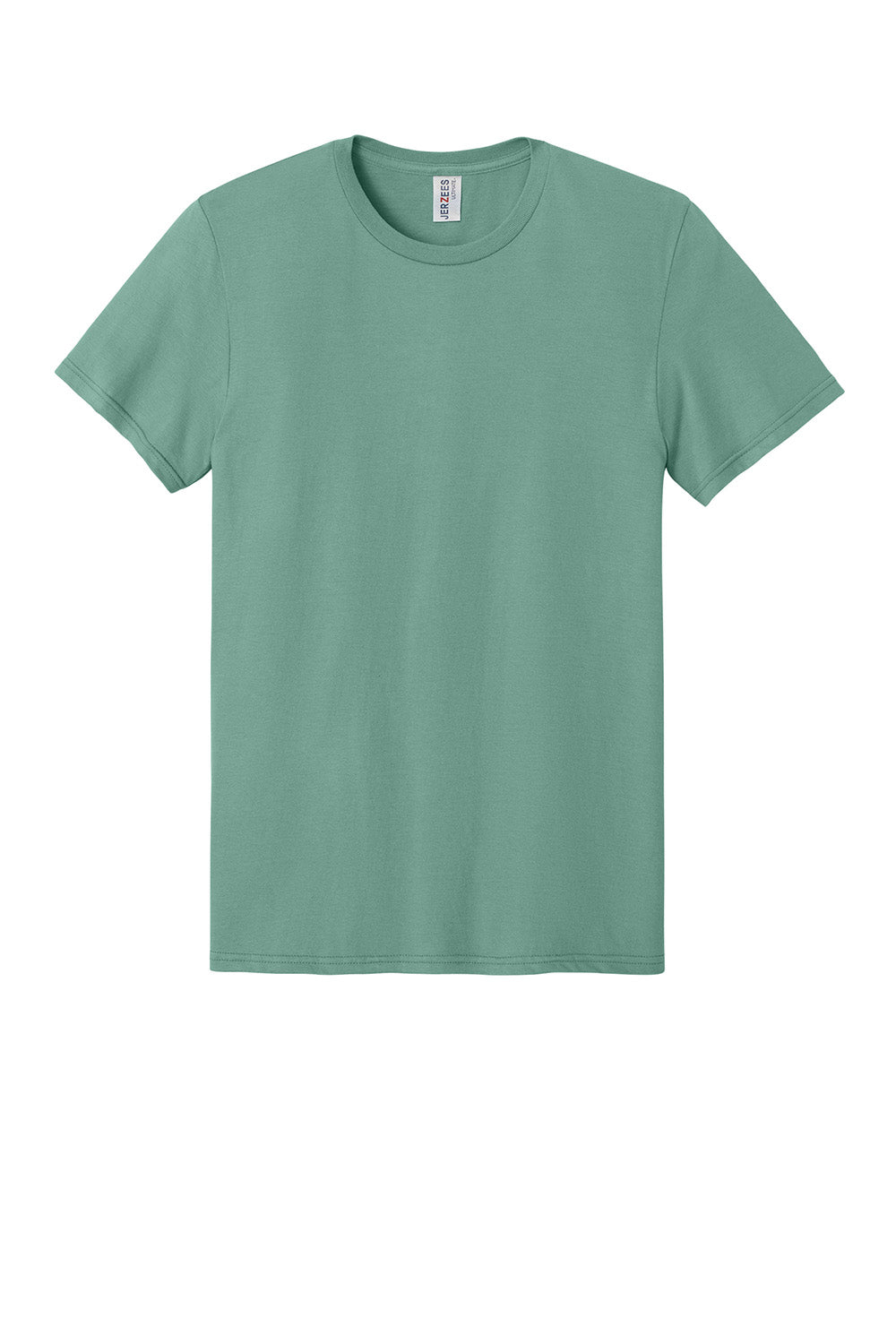 Jerzees IC46M Mens Ultimate Short Sleeve Crewneck T-Shirt Sage Green Flat Front
