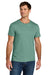 Jerzees IC46M Mens Ultimate Short Sleeve Crewneck T-Shirt Sage Green Model Front