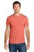 Jerzees IC46M Mens Ultimate Short Sleeve Crewneck T-Shirt Sunset Coral Model Front