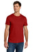 Jerzees IC46M Mens Ultimate Short Sleeve Crewneck T-Shirt True Red Model Front
