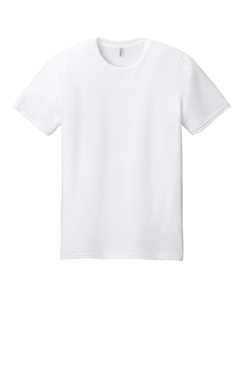 Jerzees IC46M Mens Ultimate Short Sleeve Crewneck T-Shirt White Flat Front