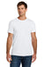 Jerzees IC46M Mens Ultimate Short Sleeve Crewneck T-Shirt White Model Front