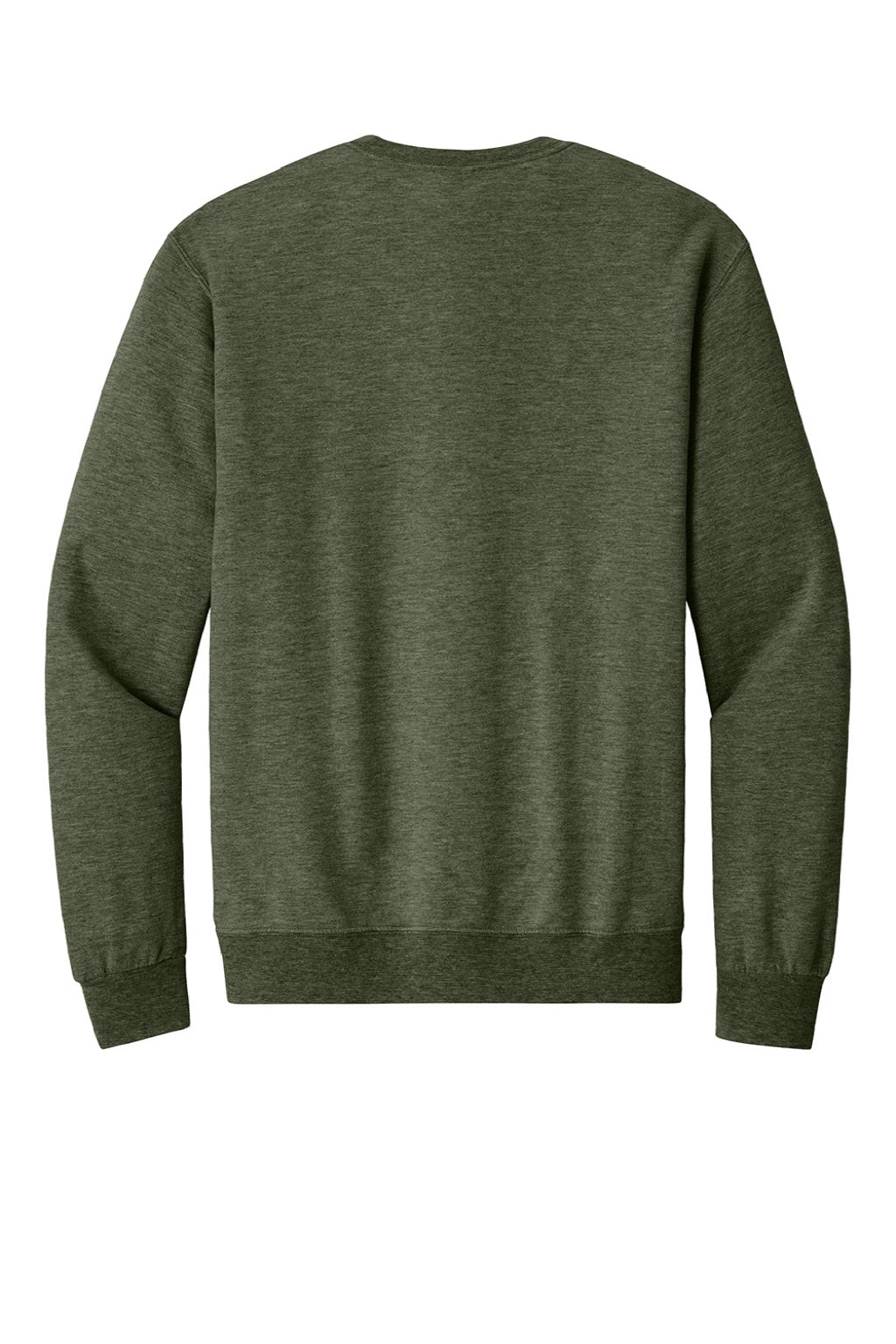 Jerzees IC48M Mens Ultimate CVC Crewneck Sweatshirt Heather Military Green Flat Back