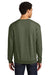 Jerzees IC48M Mens Ultimate CVC Crewneck Sweatshirt Heather Military Green Model Back
