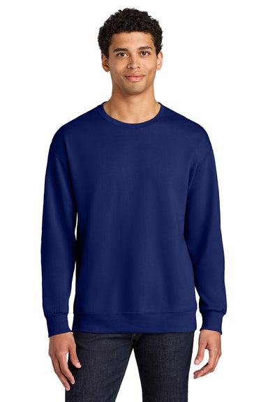 Jerzees IC48M Mens Ultimate CVC Crewneck Sweatshirt Orchid Model Front