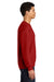 Jerzees IC48M Mens Ultimate CVC Crewneck Sweatshirt True Red Model Side