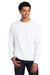 Jerzees IC48M Mens Ultimate CVC Crewneck Sweatshirt White Model Front