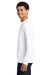 Jerzees IC48M Mens Ultimate CVC Crewneck Sweatshirt White Model Side