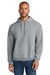 Jerzees IC49M Mens Ultimate CVC Hooded Sweatshirt Hoodie w/ Pouch Pocket Heather Grey Model Front