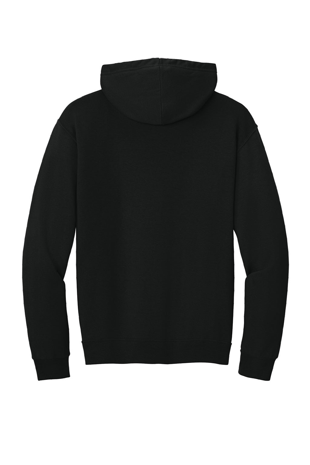 Jerzees IC49M Mens Ultimate CVC Hooded Sweatshirt Hoodie w/ Pouch Pocket Black Ink Flat Back