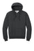 Jerzees IC49M Mens Ultimate CVC Hooded Sweatshirt Hoodie w/ Pouch Pocket Heather Black Ink Flat Front