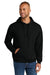 Jerzees IC49M Mens Ultimate CVC Hooded Sweatshirt Hoodie w/ Pouch Pocket Black Ink Model Front