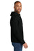 Jerzees IC49M Mens Ultimate CVC Hooded Sweatshirt Hoodie w/ Pouch Pocket Black Ink Model Side