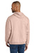 Jerzees IC49M Mens Ultimate CVC Hooded Sweatshirt Hoodie w/ Pouch Pocket Blush Pink Model Back