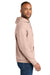 Jerzees IC49M Mens Ultimate CVC Hooded Sweatshirt Hoodie w/ Pouch Pocket Blush Pink Model Side