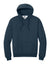 Jerzees IC49M Mens Ultimate CVC Hooded Sweatshirt Hoodie w/ Pouch Pocket Heather Indigo Blue Flat Front