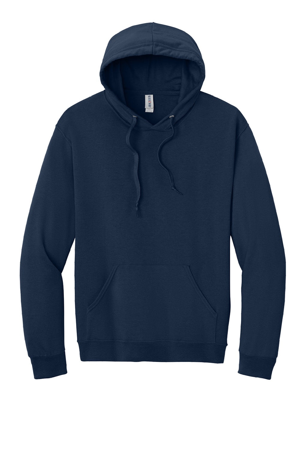Jerzees IC49M Mens Ultimate CVC Hooded Sweatshirt Hoodie w/ Pouch Pocket Navy Blue Flat Front