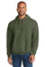 Jerzees IC49M Mens Ultimate CVC Hooded Sweatshirt Hoodie w/ Pouch Pocket Heather Military Green Model Front
