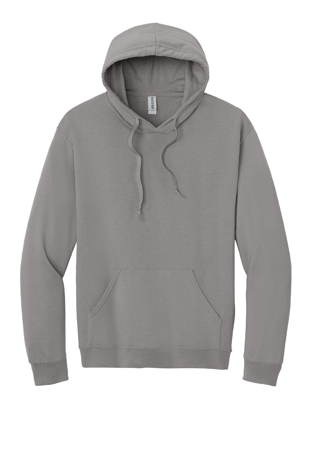 Jerzees IC49M Mens Ultimate CVC Hooded Sweatshirt Hoodie w/ Pouch Pocket Rock Grey Flat Front